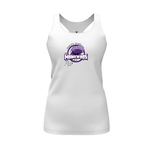 [CUS-DFW-RCBK-PER-WHT-FYS-LOGO1] Racerback Tank Top (Female Youth S, White, Logo 1)