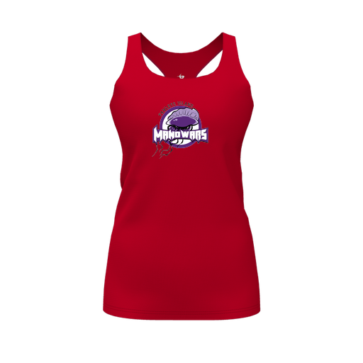 [CUS-DFW-RCBK-PER-RED-FYS-LOGO1] Racerback Tank Top (Female Youth S, Red, Logo 1)