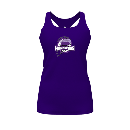 [FT0TRBPP-FYS-LOGO1] Decker Racerback Tank Top (Female Youth S, Purple, Logo 1)