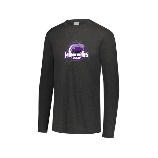 [FTLCUBBK-AXS-LOGO1] Decker Men's Tri-Blend T-Shirt - Long Sleeve (Adult XS, Black, Logo 1)