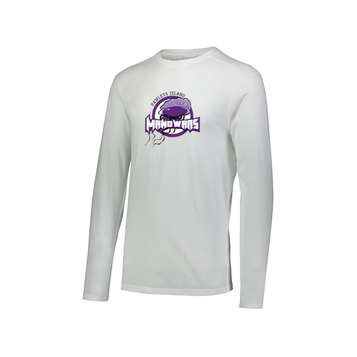 [FTLCUBWH-AXS-LOGO1] Decker Men's Tri-Blend T-Shirt - Long Sleeve (Adult XS, White, Logo 1)