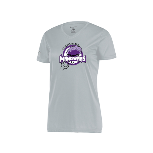 [222820.099.S-LOGO1] Ladies Movement Dri Fit Shirt (Female Adult S, Silver, Logo 1)